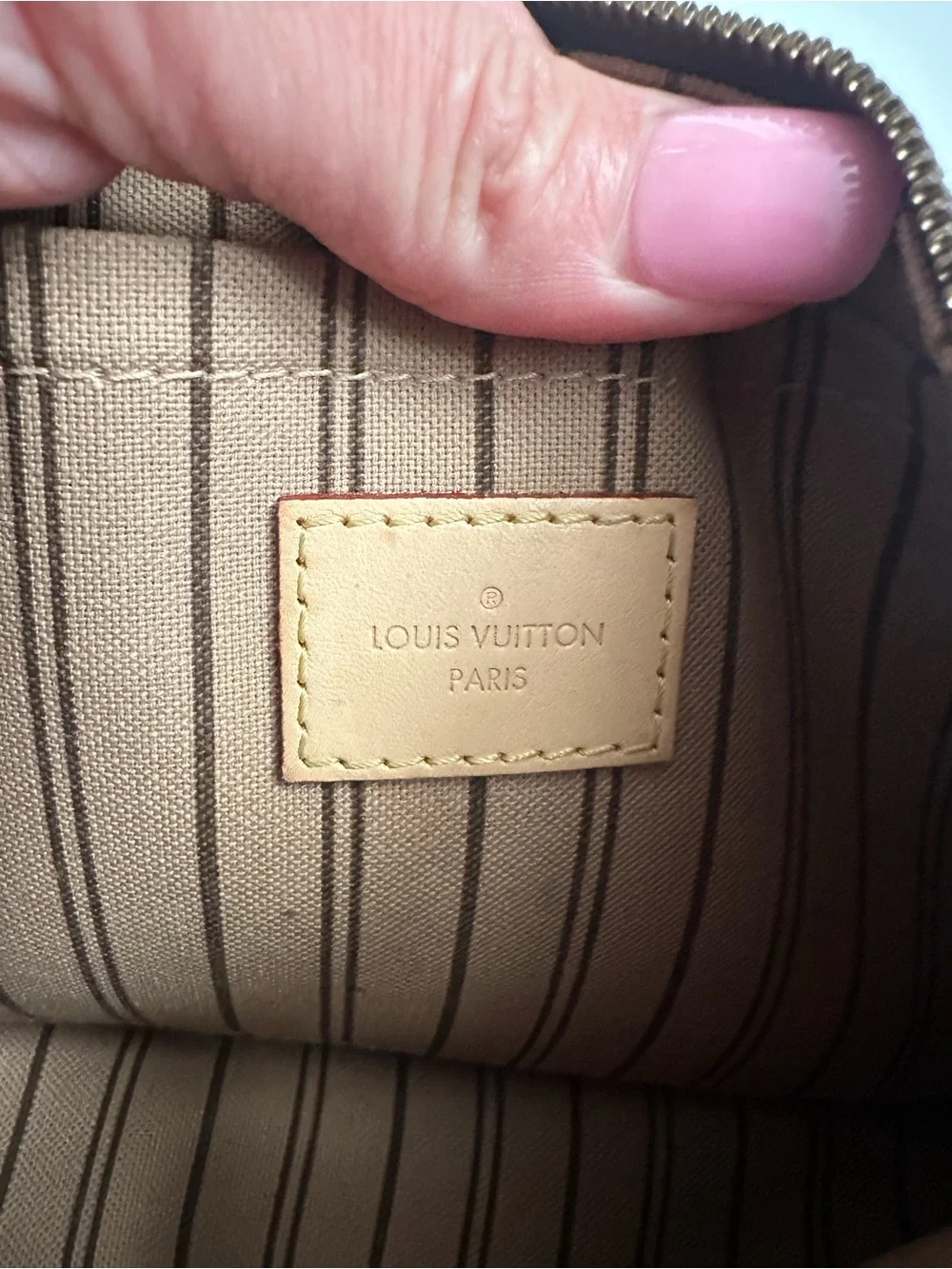 Louis Vuitton Monogram Canvas Wristlet in Brown and Tan